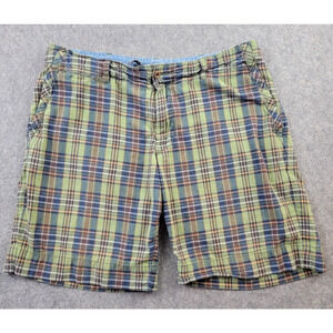 Polo Ralph Lauren Shorts Mens 36 Green Plaid Cotton Casual